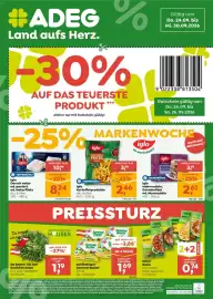 ADEG Flugblatt woche 39 Seite 1: Endivien Salat €1,19, Iglo Kartoffelprodukte €2,46