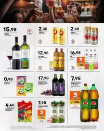 Folheto Mercadão Atacadista semana 38 Página 1: Cachaça velho bárreiro €12,98, Gin eternity €16,98