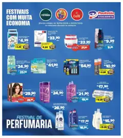 Catálogo Paulistão Supermercados Página 1: Sabonete liquido Flor de Ypê €4,49, Carga para barbear gillette mach 03 €54,90