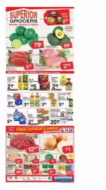 Superior Grocers weekly ad week 38 Page 1: Superior Ranch Beef Flap Meat €12,99, Bar-S meat franks €5,00