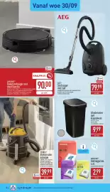 ALDI folder week 40 Pagina 18: Ambiano Robotstofzuiger met Dweilfunctie €90,00, AEG Stofzuiger met Zak €79,99