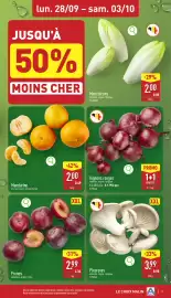ALDI Dépliant week 40 Pagina 3: lun. 28/09 - sam. 03/10 JUSQU'À 50% MOINS CHER Minichicons emballés, origine : Belgique
