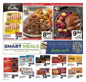Harp's Market weekly ad week 38 Page 2: J.C. Potter Select Bacon €14,98, Land O' Frost Select Deli Shaved Lunchmeat €2,98