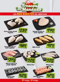 Folleto Soriana Mercado Página 3: Pierna y muslo de pollo congelado €2.550,00, Pechuga de pollo con hueso congelada €7.900,00