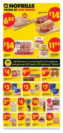 No Frills flyer week 38 Page 3: Lew's selection pork back ribs €9,99, Marcangelo marinated pork chops €8,99