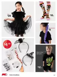 Kmart catalogue Page 26: Tutu €20,00, Anko Kids Halloween Hair Accessories €4,50