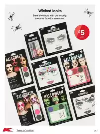 Kmart catalogue Page 29: OXX Halloween face paint set €5,00