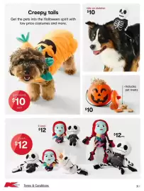 Kmart catalogue Page 31: Pumpkin Pet Treats €10,00, Pet costume €10,00