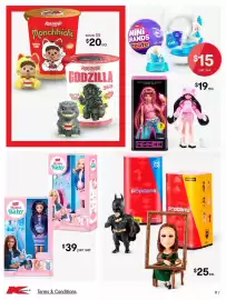 Kmart catalogue Page 11: Rokimoto Monchhichi €20,00, Zuru Mini Brands Create Disney Frozen Snow Globe €15,00