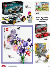 Kmart catalogue Page 29: LEGO CREATOR Gray Wolf €69,00, LEGO Bluey's Family House €49,00