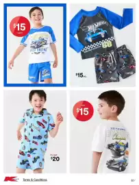 Kmart catalogue Page 32: Hot Wheels tee €15,00, Hot Wheels PJ set €20,00