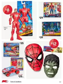 Kmart catalogue Page 38: Marvel Multifigure €39,00, Spider-Man Titan Series €29,00