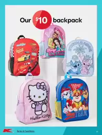 Kmart catalogue Page 47: Our $10 backpack €10,00