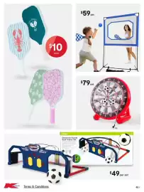 Kmart catalogue Page 48: Inflatable Dartboard Set €79,00, Pickleball Set €59,00