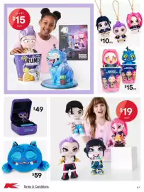 Kmart catalogue Page 6: KPOP DEMON HUNTERS 4D BUILD €15,00, Chibi Plush Keychain €10,00