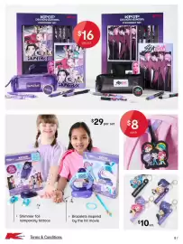 Kmart catalogue Page 8: KPOP DEMON HUNTERS €29,00, Huntik keychain €10,00