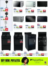 Russells catalogue Page 5: 40cm Desk Fan Black €399,00, Foldable 40cm Pedestal Fan OR-PF01-BK €449,00