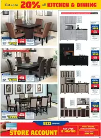Russells catalogue Page 9: Mia 3 Piece Kitchen Unit €6.999,00, Andrea 5 Piece Dinette €4.799,00
