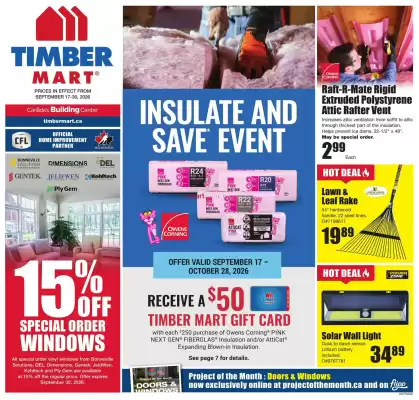 Timber Mart flyer (valid until 30-09)