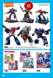 Target catalogue Page 12: Blokees Transformers CC09 Optimus Prime €25,00, Transformers CC10 Movie Megatron €25,00