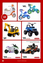 Target catalogue Page 50: Ford Raptor monster 12V ATV QUAD €99,00, Toy Story Buzz 6V Bike €119,00