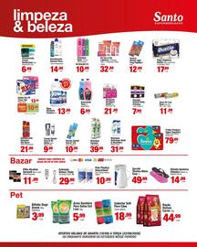 Catálogo Santo Supermercados semana 38 Página 10: Água Sanitária Candura €13,90, Sabão em pó tixan ypê €10,99