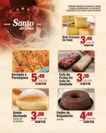 Catálogo Santo Supermercados semana 38 Página 5: Beringela à Parmegiana €5,49, Pudim de Brigadeirão Grande €44,90