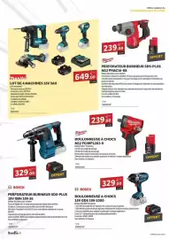 Catalogue DomPro page 2: Makita - lot de 4 machines 18v 5ah €649,00, Bosch - boulonneuse a chocs 18v gds 18v-1000 €329,00