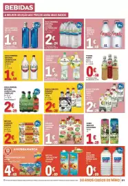 Folheto E.Leclerc semana 38 Página 21: Água mineral natural caldas de penacova €2,24, Água com gás sabores pedras €1,58