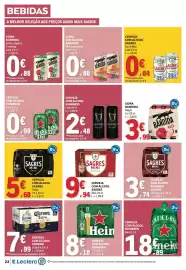 Folheto E.Leclerc semana 38 Página 22: Cerveja com álcool guinness €2,48, Cerveja com álcool sagres preta €5,68