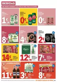 Folheto E.Leclerc semana 38 Página 23: Cerveja com álcool cristal €0,78, Sidra somersby maçã/blackberry €1,28