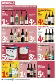 Folheto E.Leclerc semana 38 Página 24: Vinho doc alentejo reguengos reserva €4,29, Vinho verde muralhas branco €3,74