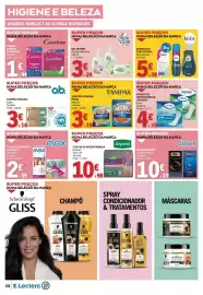Folheto E.Leclerc semana 38 Página 28: Gel íntimo fresh & clean €3,24, Bandas de cera faciais veet €5,59