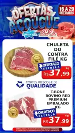 Folheto Supermercado Estrela Azul Página 3: Chuleta do contra filé kg €37,99, T-bone bovino red premium embalado kg €37,99