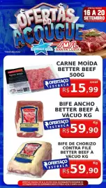 Folheto Supermercado Estrela Azul Página 6: Carne moída better beef €15,99, Bife ancho better beef à vácuo kg €59,90