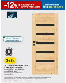 Castorama gazetka Strona 15: Skrzydło drzwiowe Credis z czarnymi szybkami Fortia €348,00