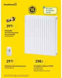 Castorama gazetka Strona 16: Głowica termostatyczna GoodHome €29,98, Wkładka termostatyczna do grzejnika GoodHome €39,98