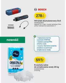 Castorama gazetka Strona 17: Wkrętak akumulatorowy Go3 Bosch €278,00, Kryształy solne do zmiękczania wody Soft-Sel €59,98
