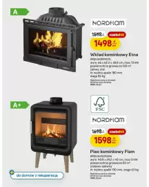 Castorama gazetka Strona 23: Piec kominkowy Flam Nordflam €1.598,00, Wkład kominkowy Etna Nordflam €1.498,00