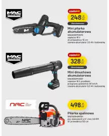 Castorama gazetka Strona 8: Pilarka spalinowa Nac €498,00, Mini pilarka akumulatorowa Mac Allister €248,00