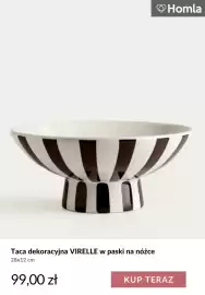 Homla gazetka Strona 3: Taca dekoracyjna Virelle w paski na nóżce 28x12 cm Homla €99,00