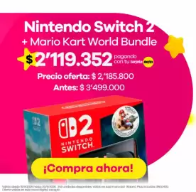 Catálogo Éxito Página 8: Nintendo Switch 2 Mario Kart World Bundle €2.119.352,00