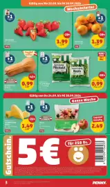 PENNY Flugblatt woche 39 Seite 3: +1 Treuepunkte extra ERDBEEREN Kl. I, pro Packung 100 g=0.80 250 g Gültig von Mo 28.09