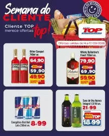 Encarte Rede Top Página 4: Suco de Uva Aurora Integral €18,99, Bitter Campari €49,90