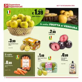 Volantino Sì con te Superstore Pagina 2: Pere coscia Citrus €1,49, Carote Selenella €0,89