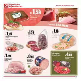 Volantino Sì con te Superstore Pagina 9: Prosciutto cotto Antica Fattoria Beretta €1,59, Arrosto di tacchino Aia €1,29
