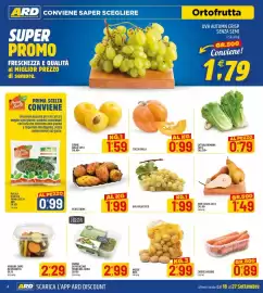 Volantino Ard Discount Pagina 4: Patate rete €2,99, Farina di Pistacchio Tesori del Cuoco €2,99