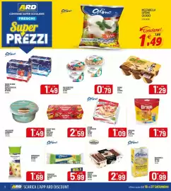 Volantino Ard Discount Pagina 6: Formaggio a pasta filata Optimo €5,99, Tiramisù fresco Terre e Tesori €2,99