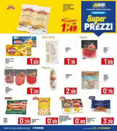 Volantino Ard Discount Pagina 7: Pancetta a cubetti Beretta dolce/affumicata €1,69, Tacchino Fatti a Fette €1,19