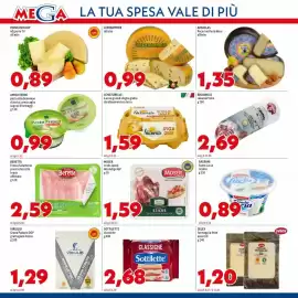 Volantino MEGA Pagina 4: Le Naturelle uova grandi sfoglia gialla €1,59, Moser sticks speck Alto Adige IGP €1,59